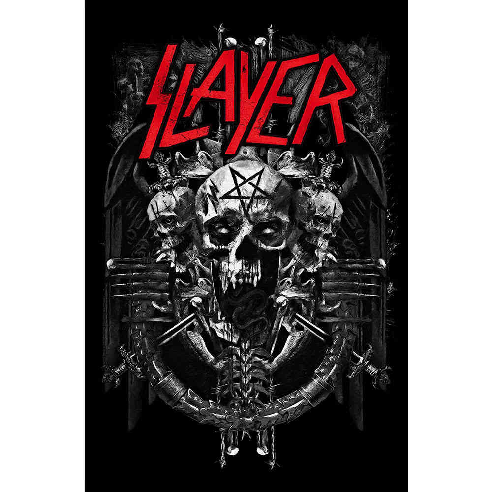 Slayer - Demonic Textile Poster - Black